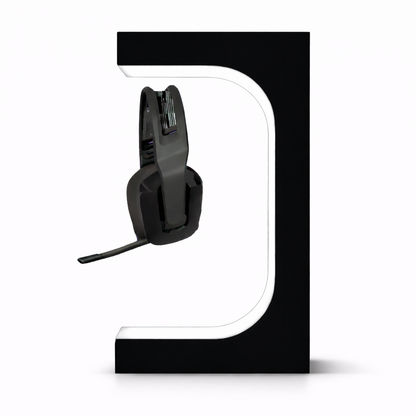 Magnetic Levitation Headset Display Stand - White LED Lighting
