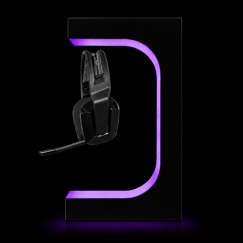 Floating Headset Stand – RGB Lighting – Levitate Labs