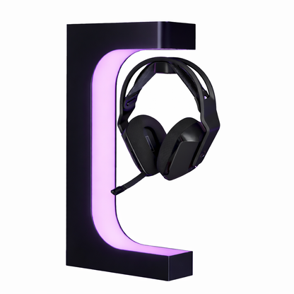 Magnetic Levitation Headset Display Stand – RGB Lighting